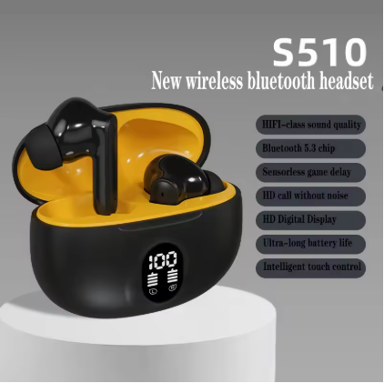 Smart Auraโข Wireless Earbuds โ Bluetooth 5.3, Noise Cancellation & LED Display