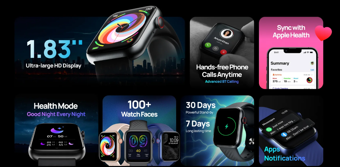 π Itel O11 Native Storm β Certified IP68 Smart Watch | 1.83" Display | Bluetooth Calling