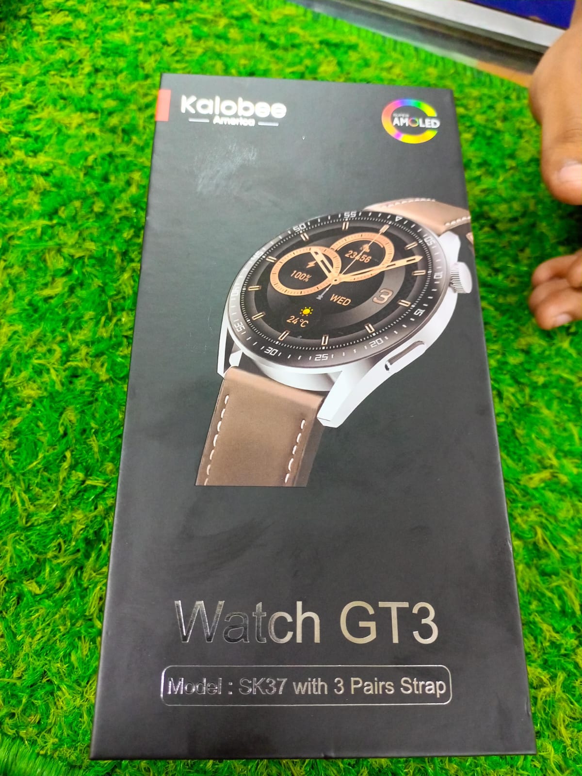 Kalobee GT3 Smart Watch – 3 Straps | AMOLED Display | Bluetooth Calling