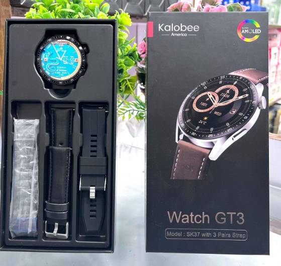 Kalobee GT3 Smart Watch – 3 Straps | AMOLED Display | Bluetooth Calling